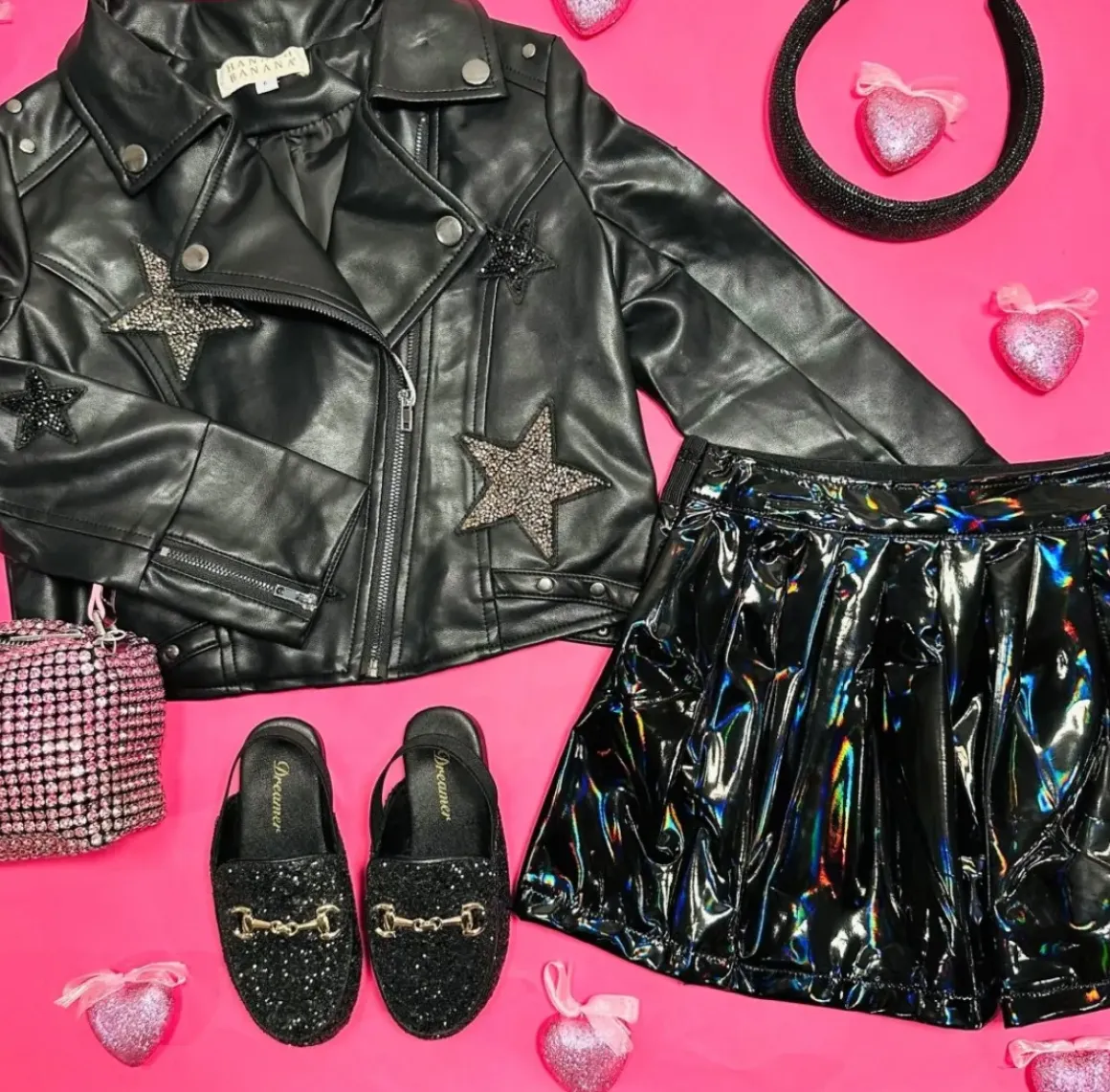 HOLOGRAPHIC PLEATED SKORT