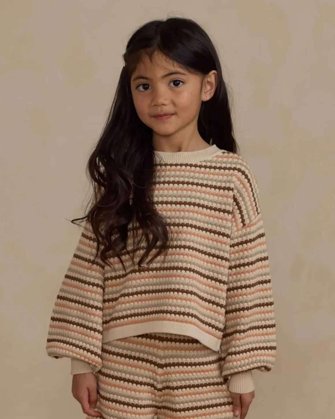 HONEYCOMB STRIPE KNIT PANTS