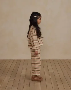 HONEYCOMB STRIPE KNIT PANTS