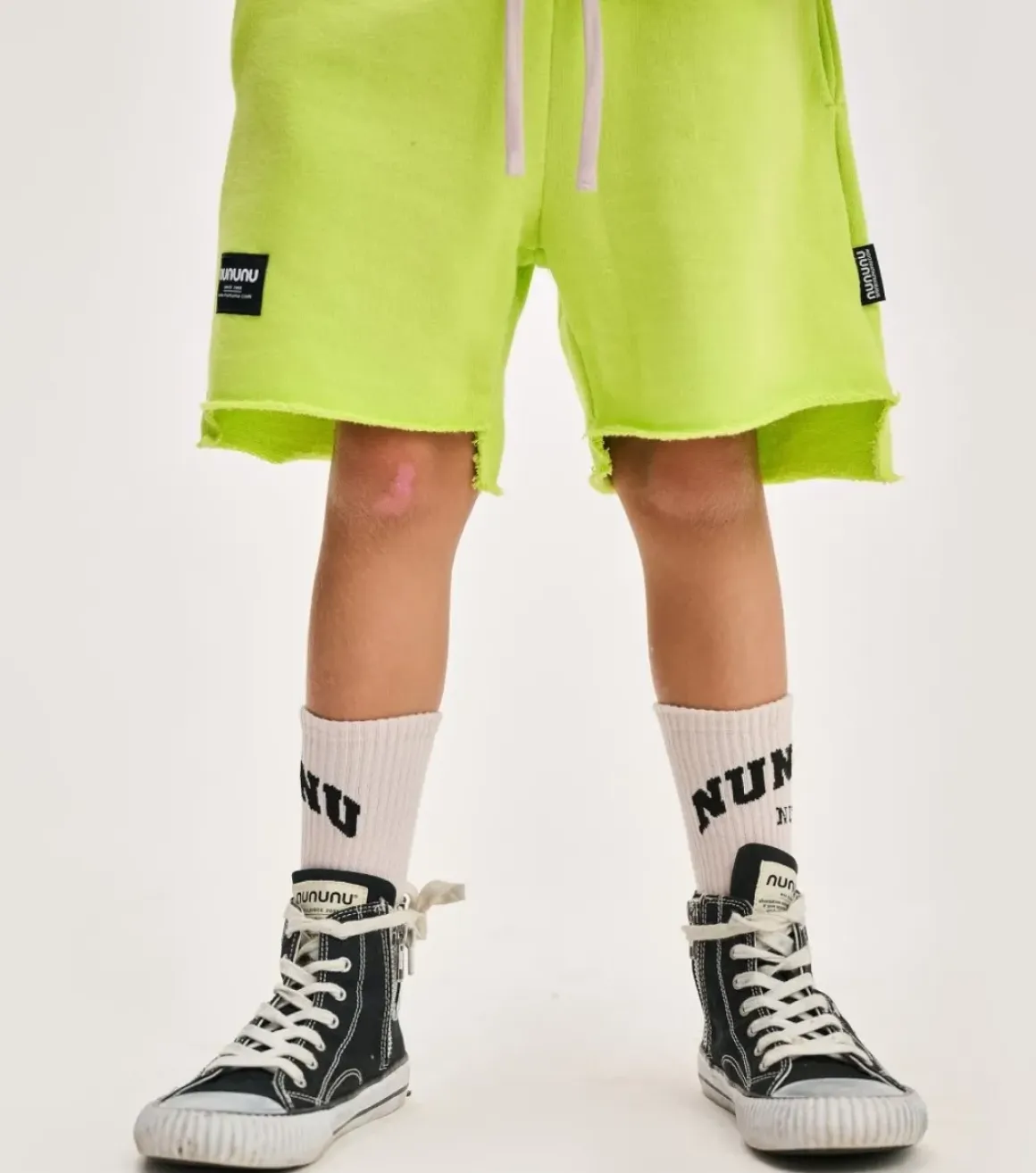 HOT LIME UNBALANCED SHORTS