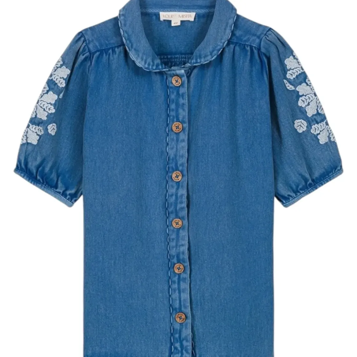 INALA EMBROIDERED DENIM DRESS