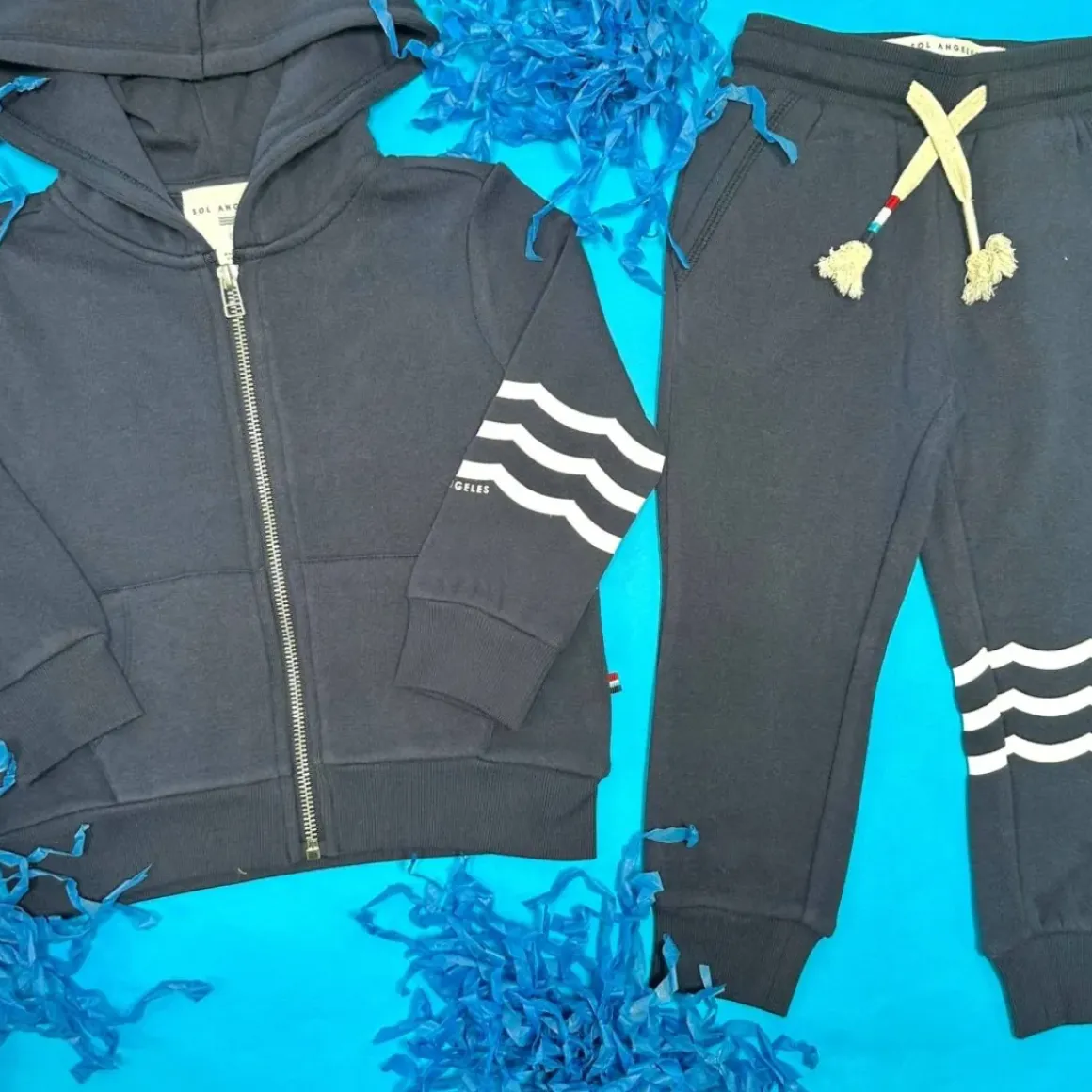 INDIGO WAVES SWEATPANTS