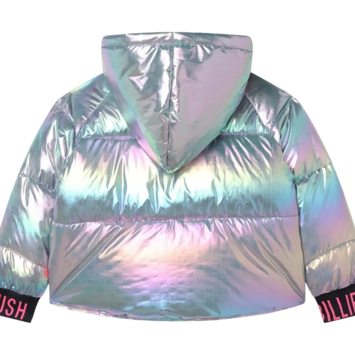 IRIDESCENT HOODED PUFFER JACKET