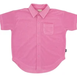 ISLA TERRY BUTTON DOWN TOP