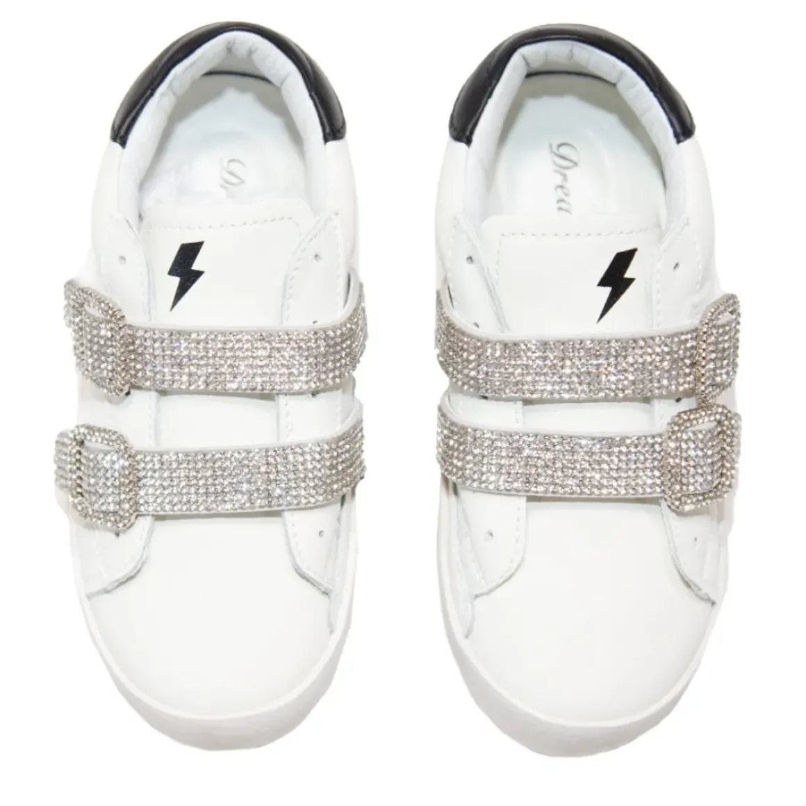 JACKIE CRYSTAL VELCRO BUCKLE SNEAKERS