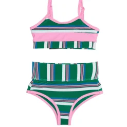 JELLY BEAN STRIPE LITTLE EVA AND EMMIE TWO PIECE BIKINI