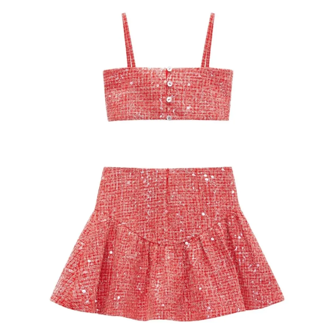 JINGLE CROP CROP AND SKIRT SET