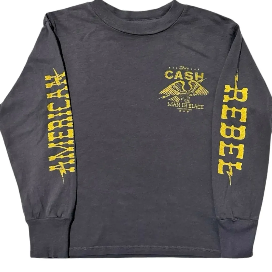 JOHNNY CASH AMERICAN REBEL LONG SLEEVE TSHIRT