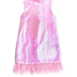 KAIA SEQUIN FEATHER DRESS