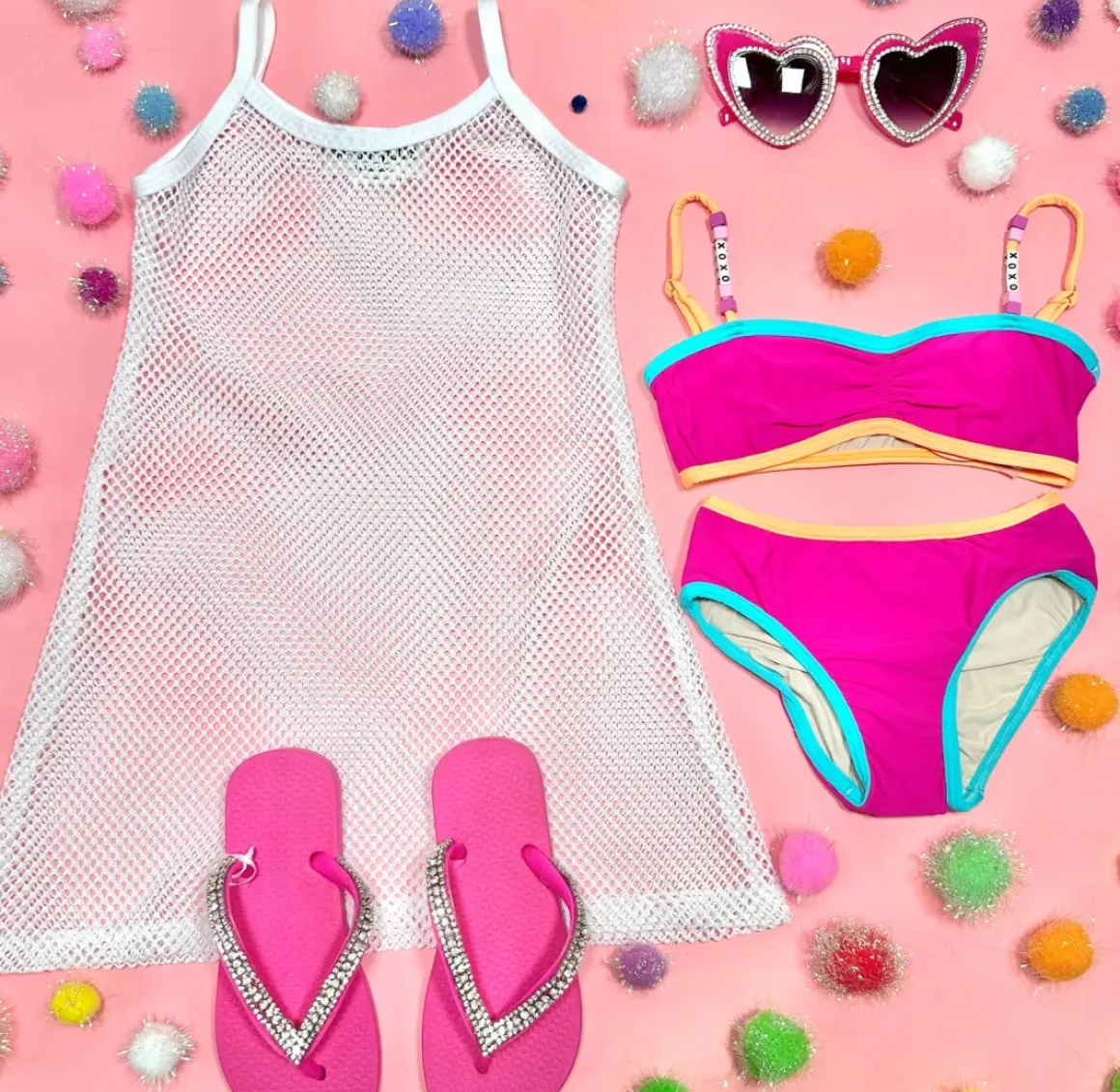 KENSIE BEADED TWO PIECE BIKINI