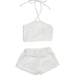 LACE HALTER TOP AND SHORTS SET