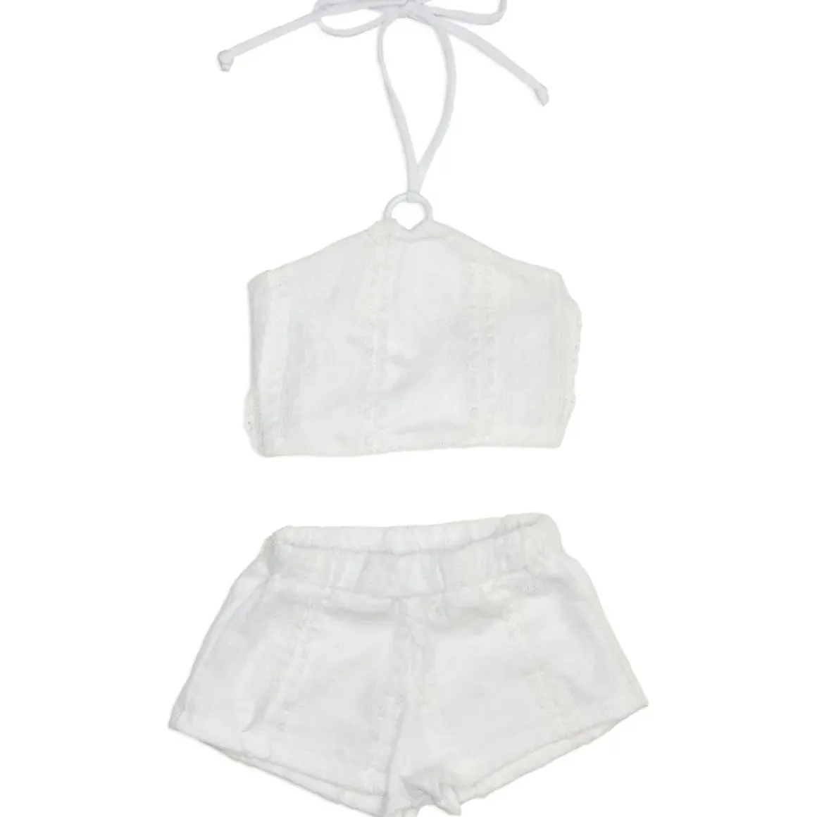 LACE HALTER TOP AND SHORTS SET