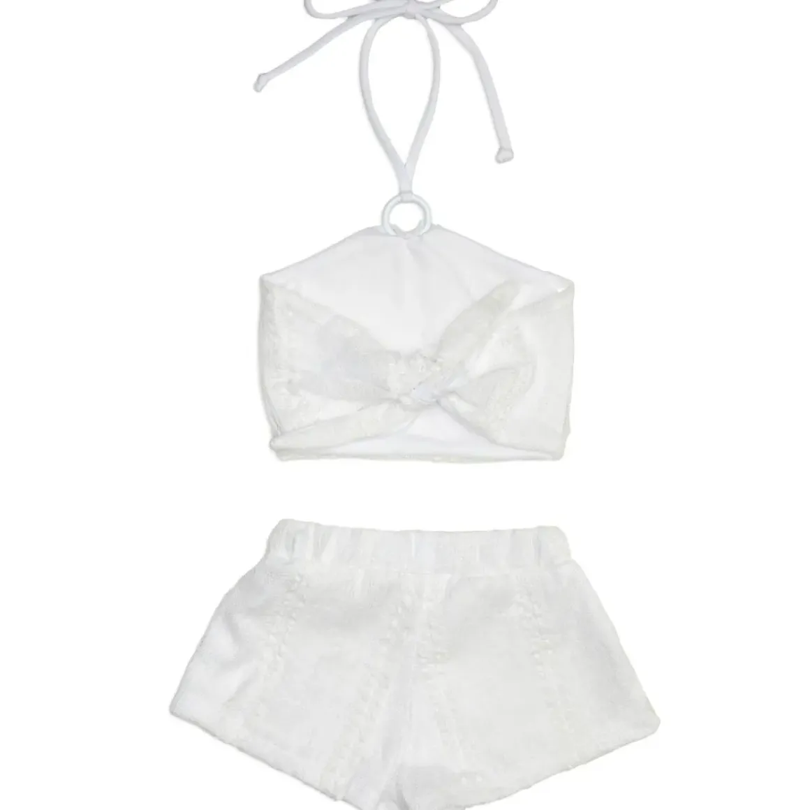 LACE HALTER TOP AND SHORTS SET