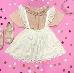 LACE RIOLA SKIRT W/ SUSPENDERS
