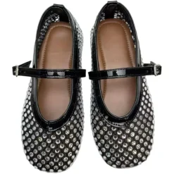 LALA MESH FLATS W/ STONES (PREORDER)