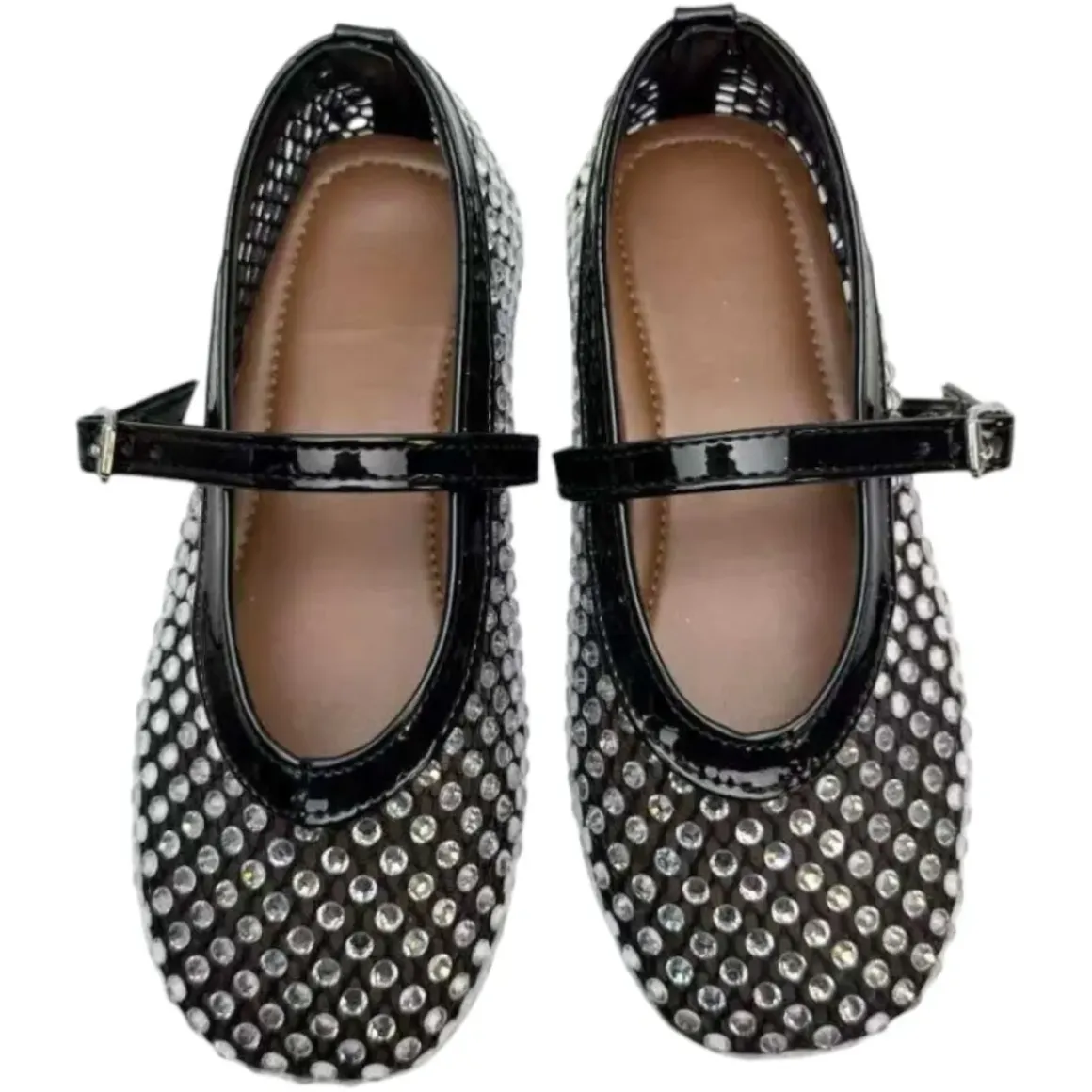 LALA MESH FLATS W/ STONES (PREORDER)