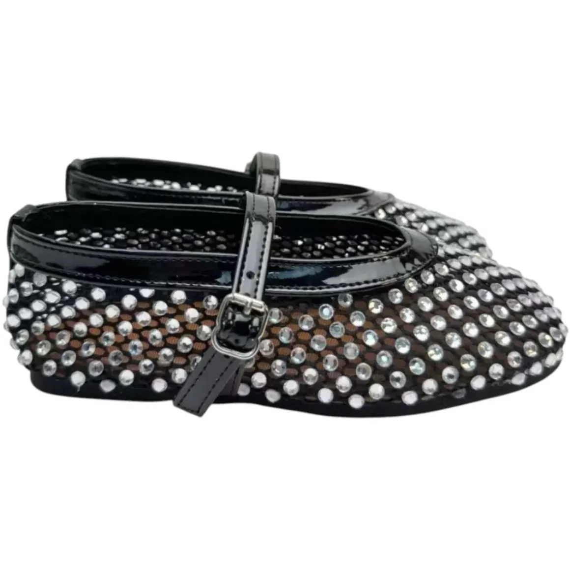 LALA MESH FLATS W/ STONES (PREORDER)