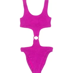LAUREL CRINKLE LUREX CUT OUT ONE PIECE SWIMSUIT