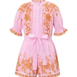 LEA EMBROIDERED ROMPER