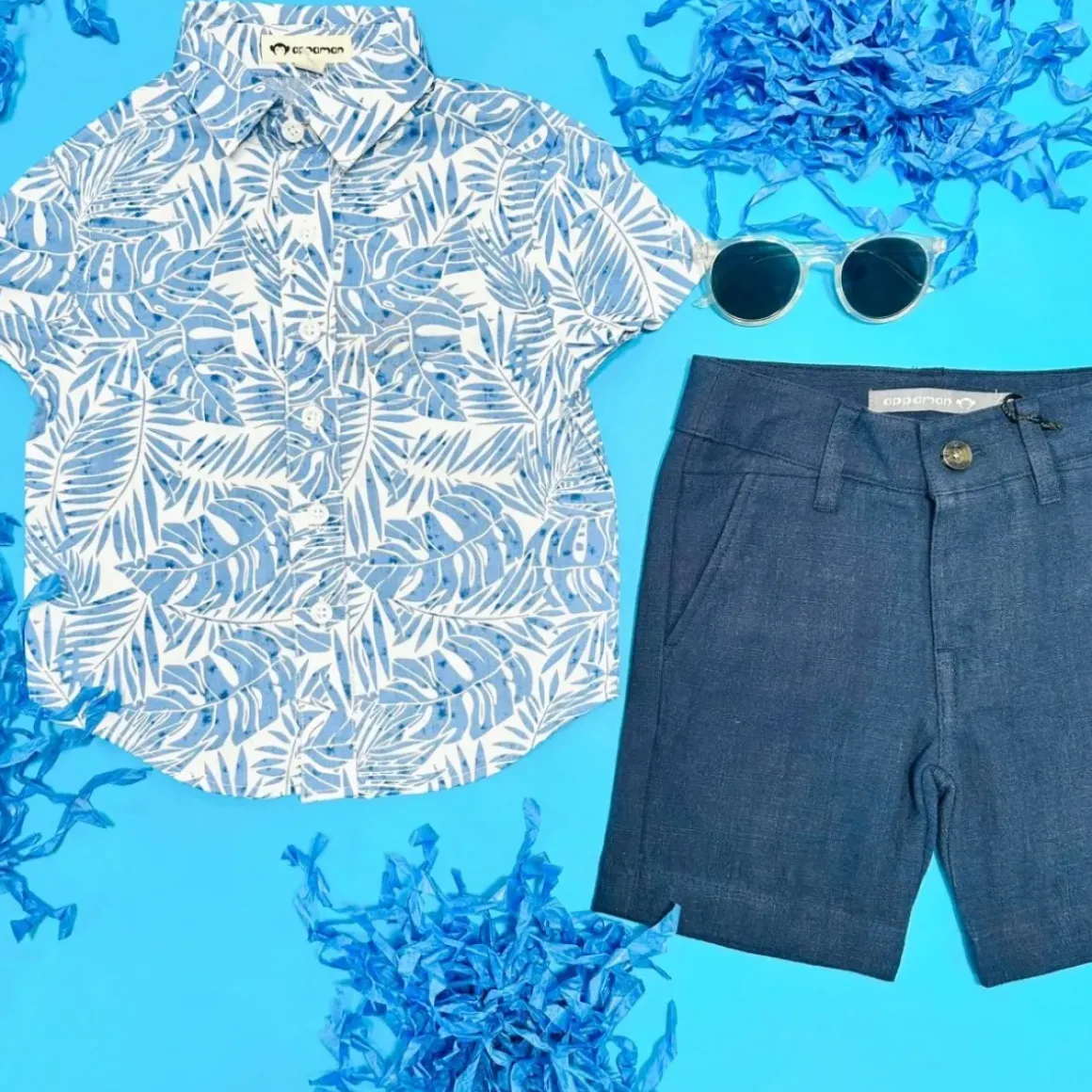 LEAVES DAY PARTY BUTTON DOWN TOP
