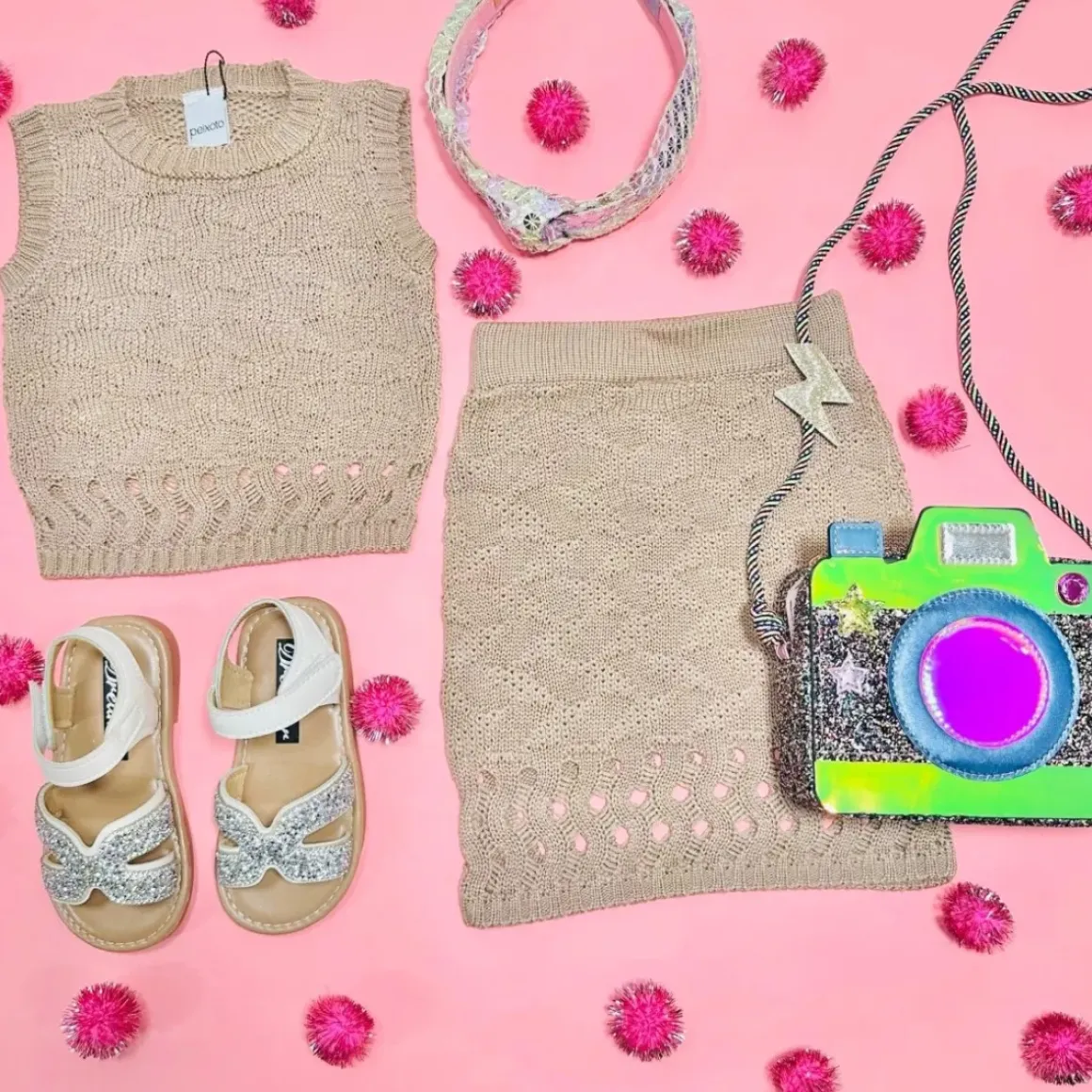 LENI KNITTED TANK AND SKIRT SET