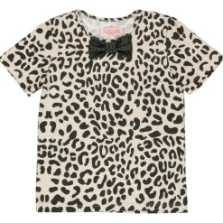 LEOPARD PRINT BOW TIE TSHIRT