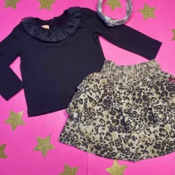 LEOPARD SLEEPY RUFFLE SKIRT