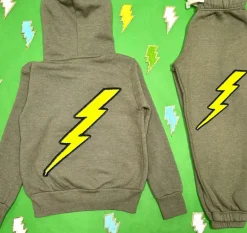 LIGHTNING BOLT ZIP UP HOODIE