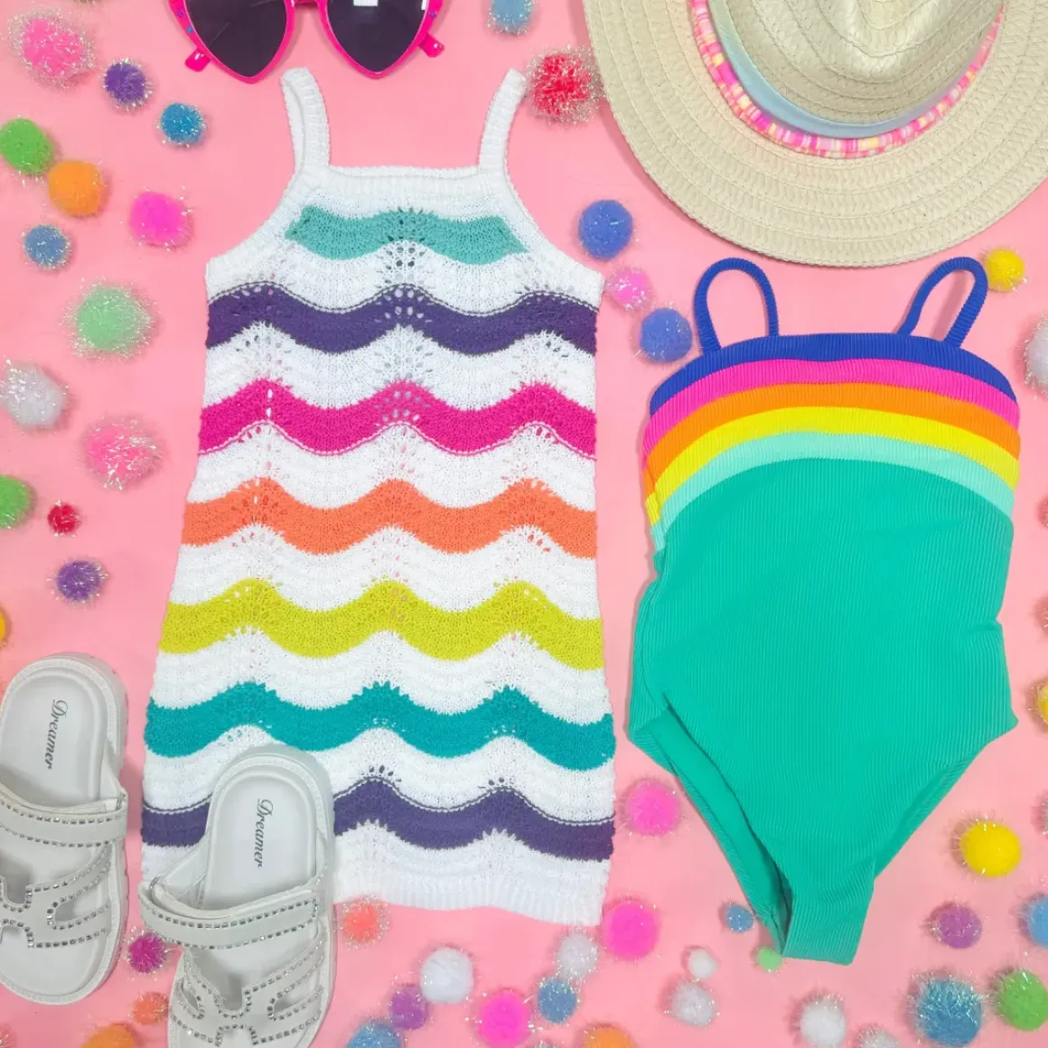 LIL JESSICA TECHNICOLOR ONE PIECE SWIMSUIT