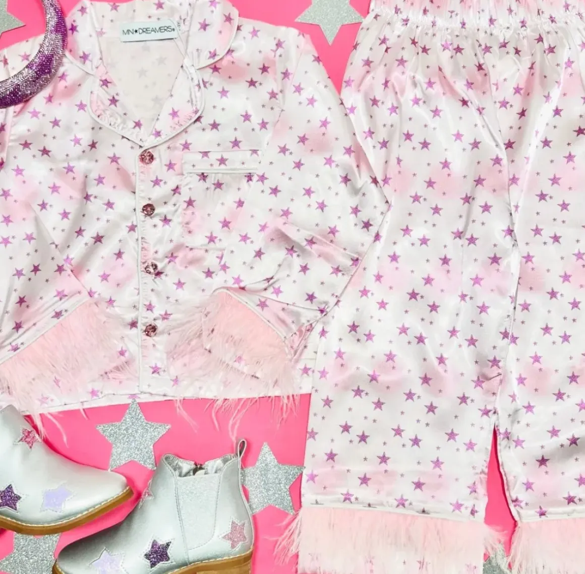 LILA FEATHER TWO PIECE SETS
