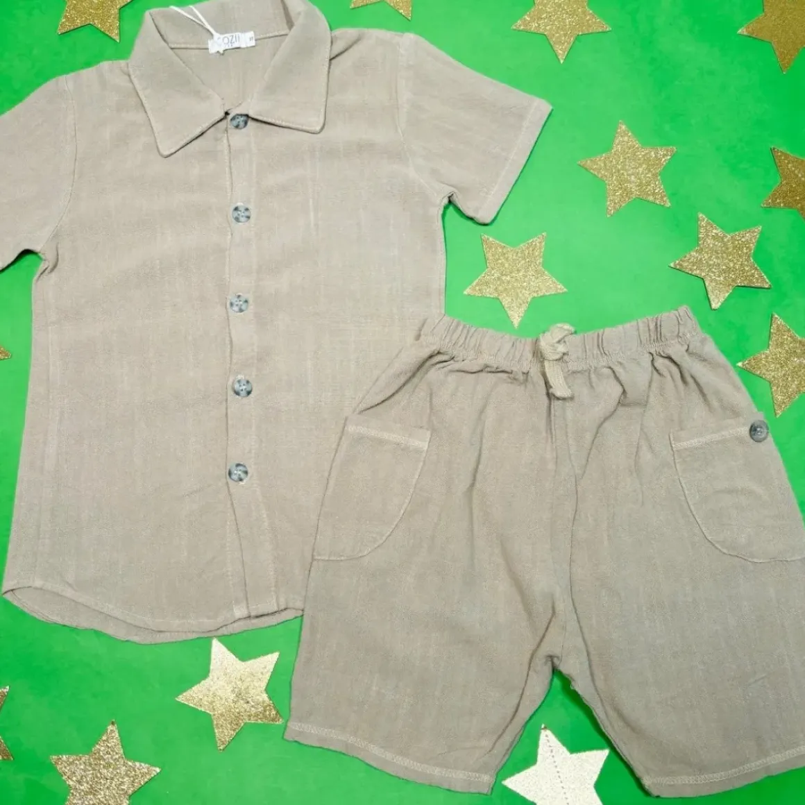 LINEN CARGO SHORTS