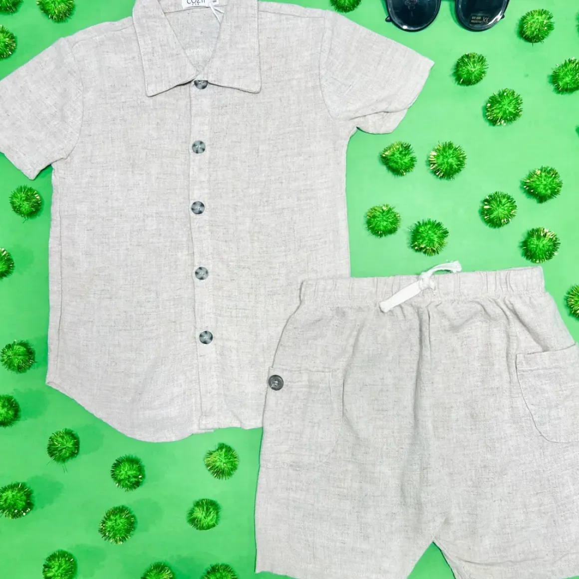 LINEN POCKET SHORTS