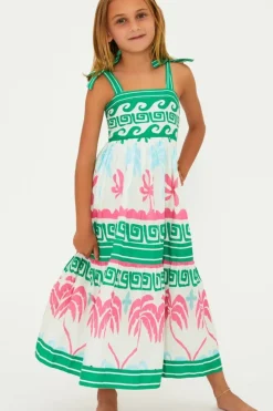 LITTLE CAMI TROPICAL PALM DRESS