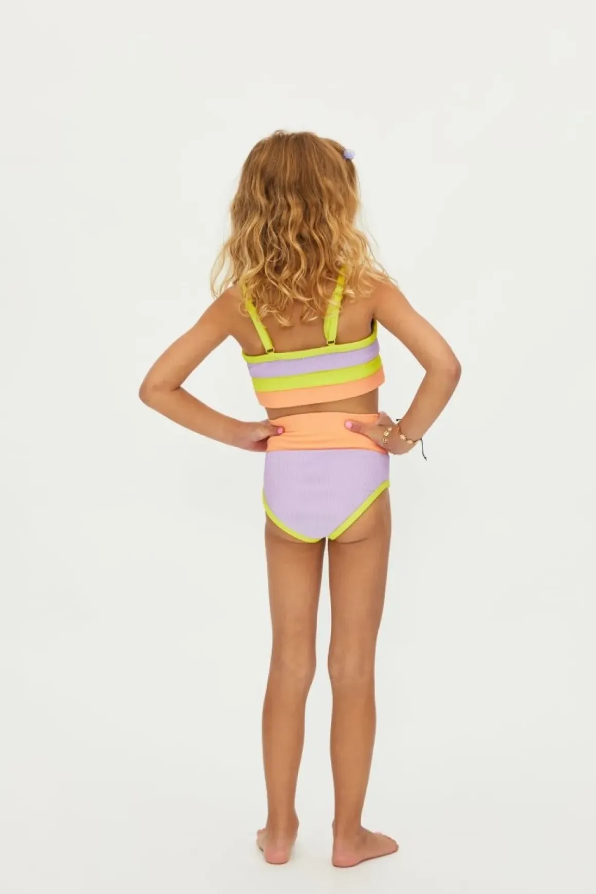 LITTLE EVA SUNDAZED COLOR BLOCK SPORTY TWO PIECE BIKINI