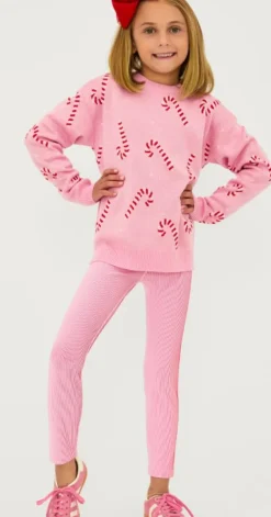 LITTLE PEPPA LEGGINGS IN CANDY CANE STRIPES
