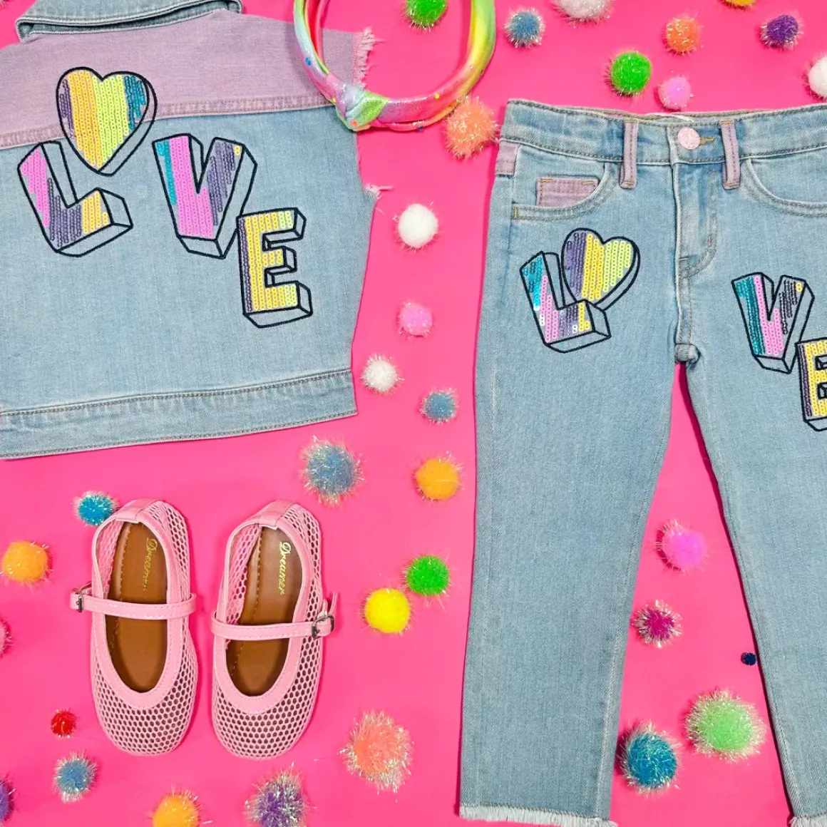 LOVE COLORED DENIM VEST