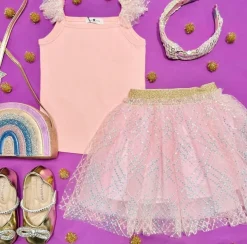 LUNA SEQUIN TANK AND TUTU SKIRT SET