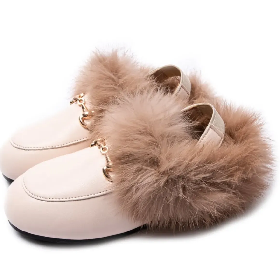 MADISON FAUX FUR SLINGBACK LOAFERS
