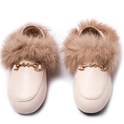 MADISON FAUX FUR SLINGBACK LOAFERS