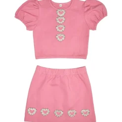 MANHATTAN HEARTS PUFF SLEEVE TOP AND SKIRT SET