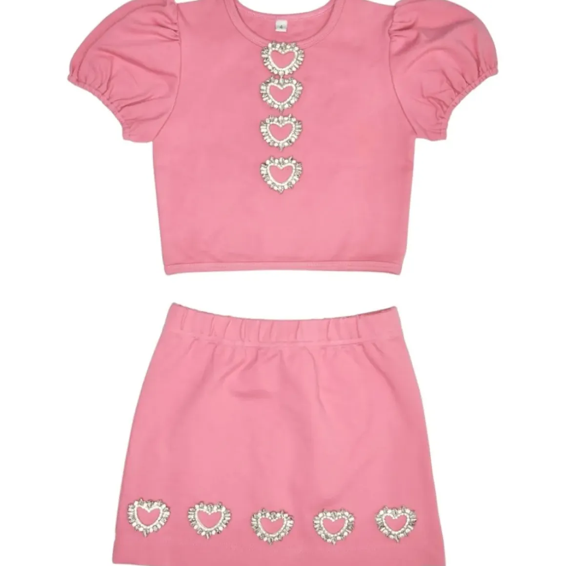 MANHATTAN HEARTS PUFF SLEEVE TOP AND SKIRT SET