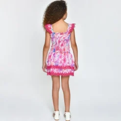 MARIEL COSMIC PETALS SMOCKED TOP AND RUFFLE SKIRT