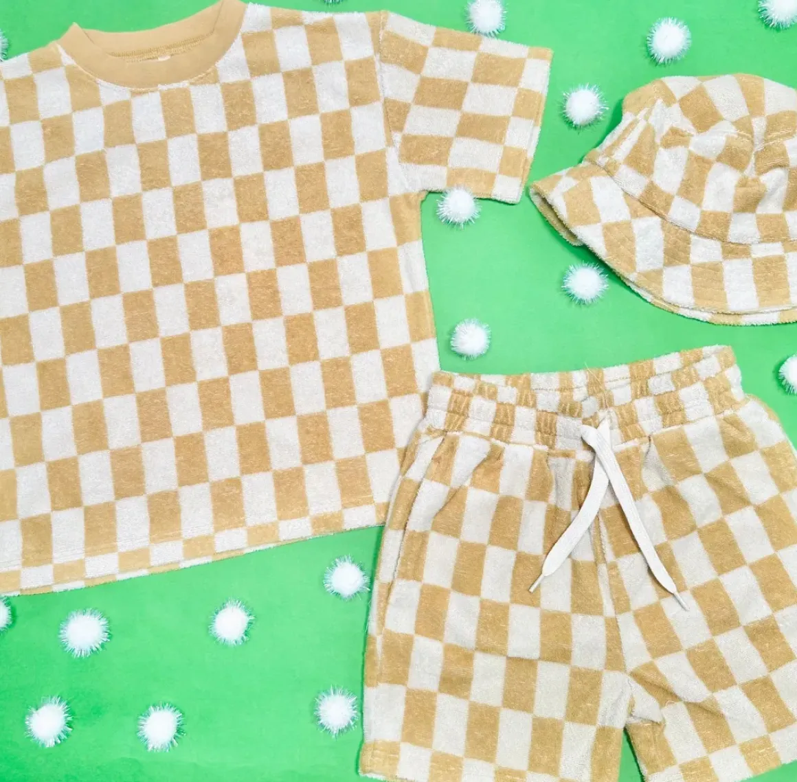 MARIGOLD CHECK TSHIRT AND SHORTS SET