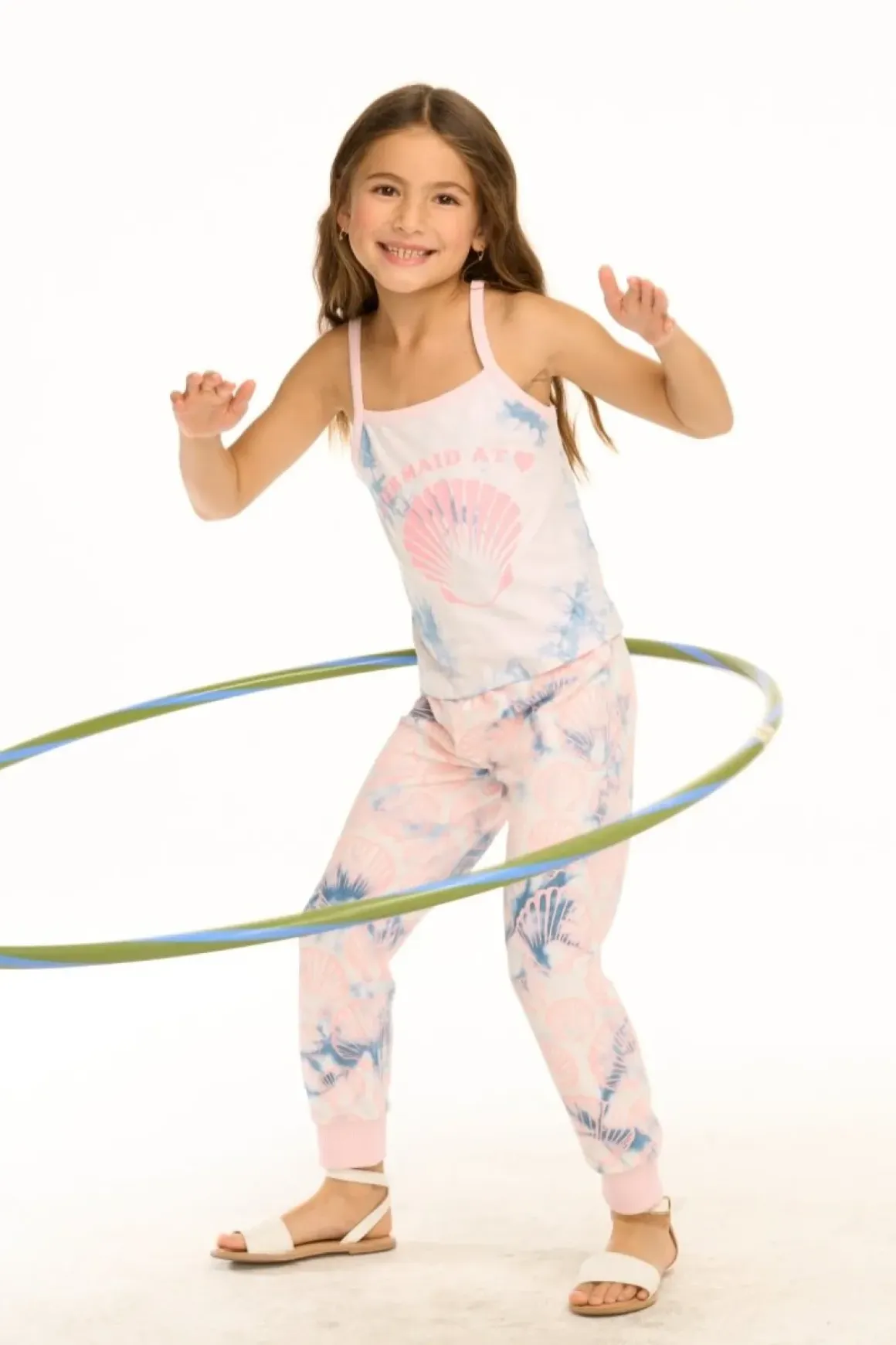 MERMAID SEASHELL TIE DYE LIGHTWEIGHT SWEATPANTS