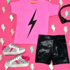 METALLIC BIKER SHORTS