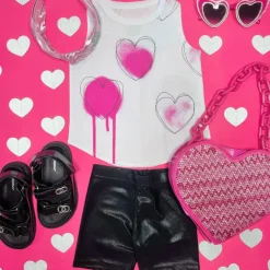 METALLIC BIKER SHORTS