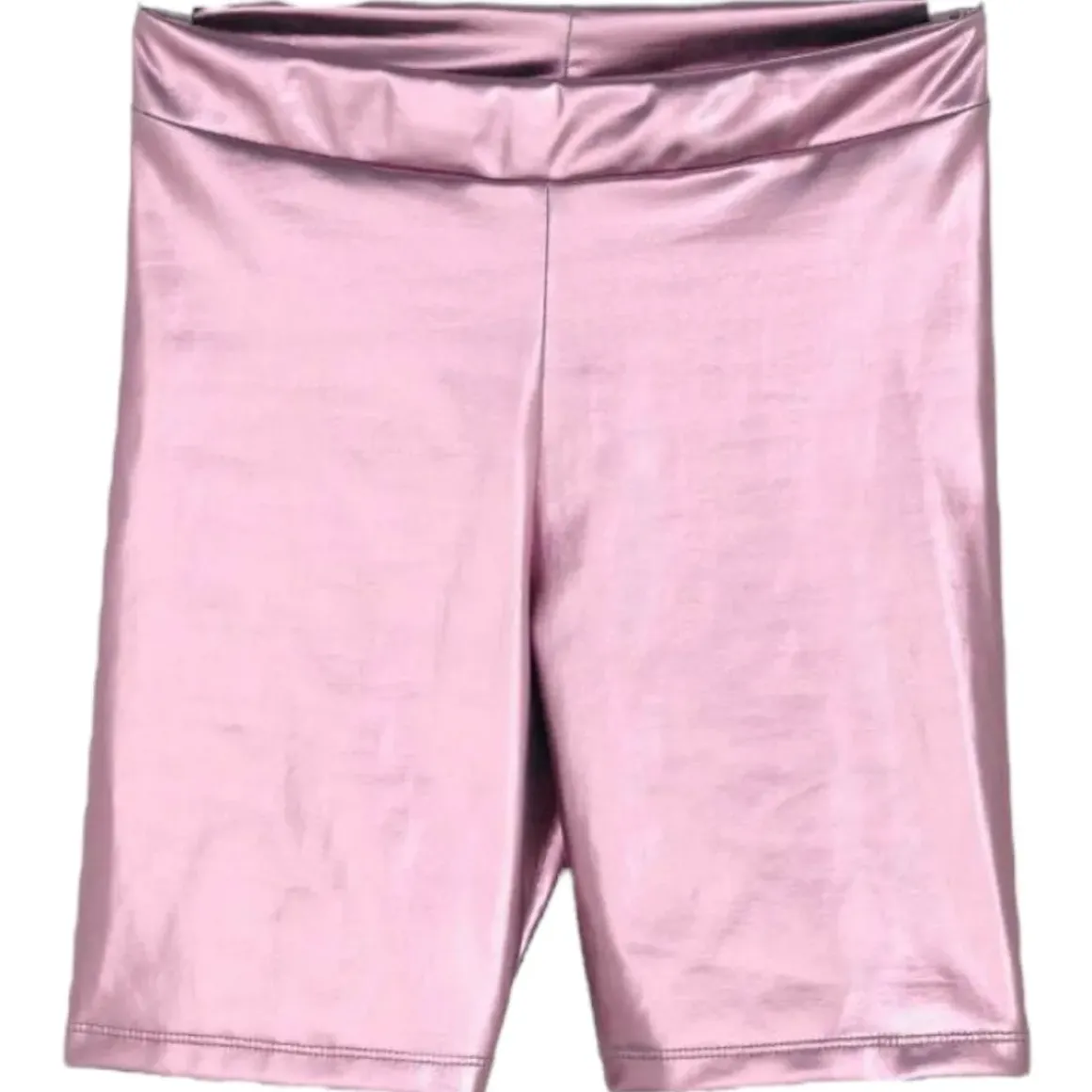 METALLIC BIKER SHORTS