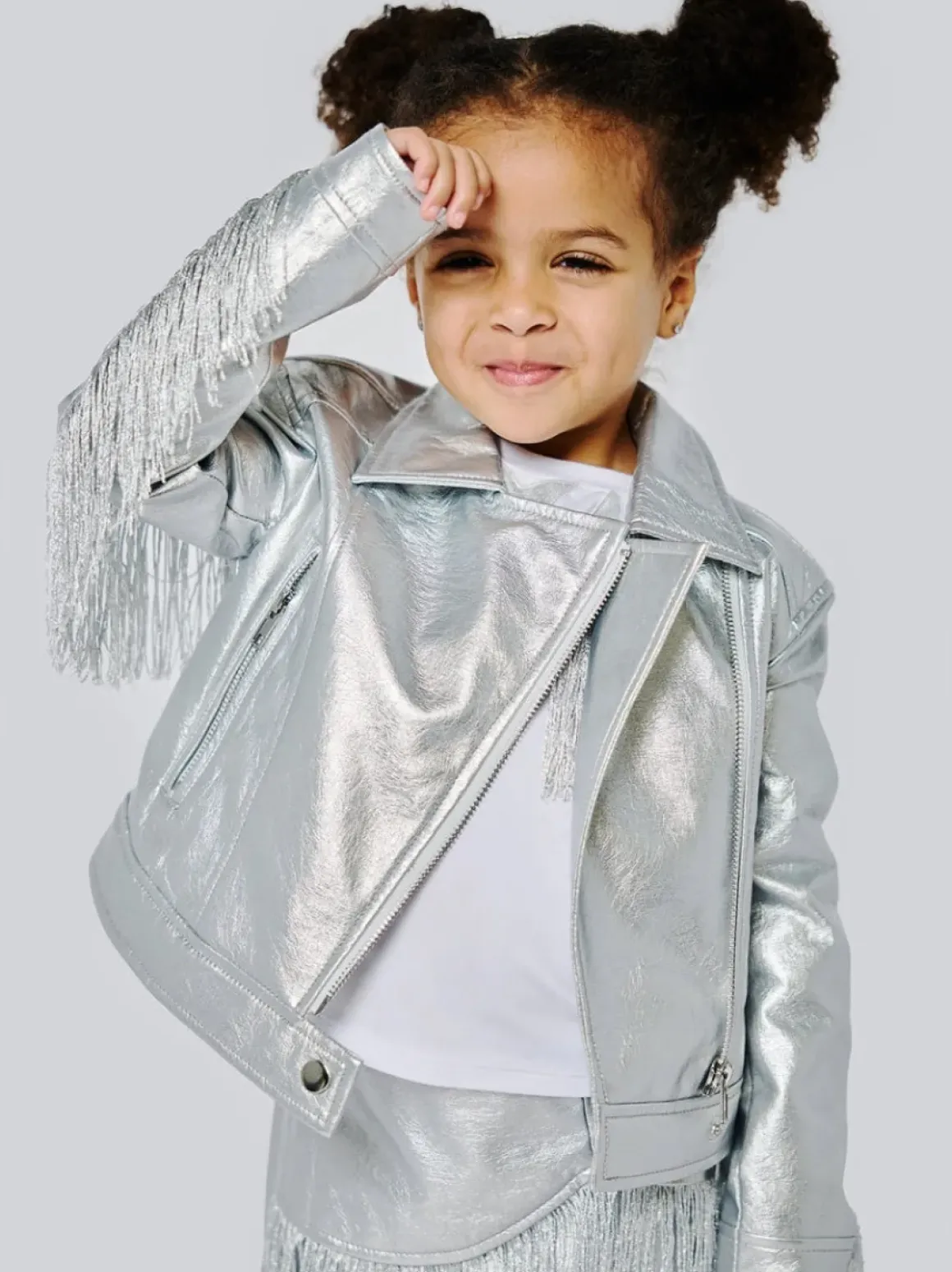 METALLIC FRINGE SEQUIN JACKET