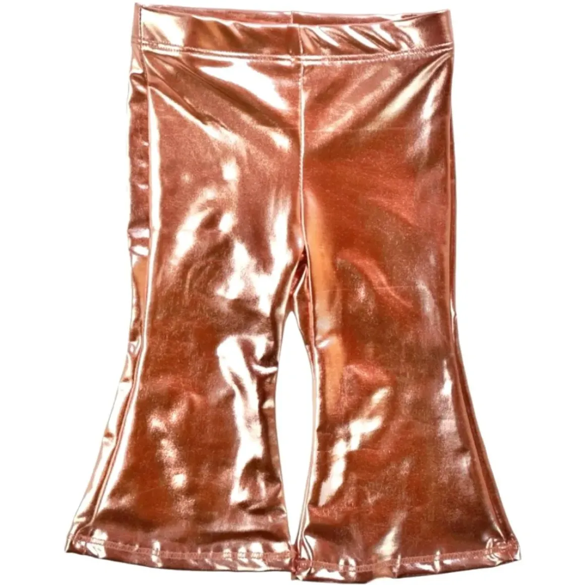 METALLIC PLEATHER FLARE LEGGINGS