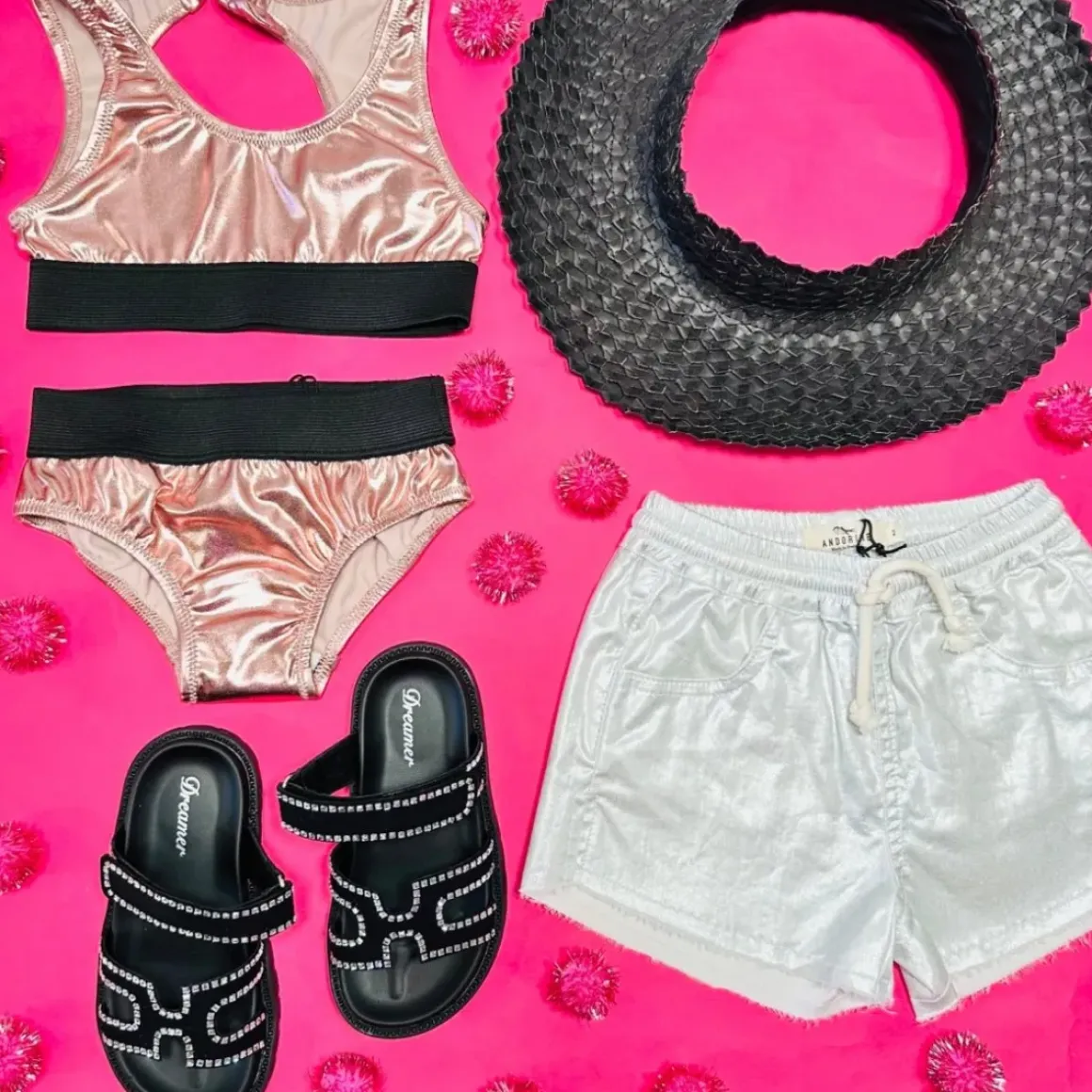 METALLIC TWO PIECE SPORTY BIKINI